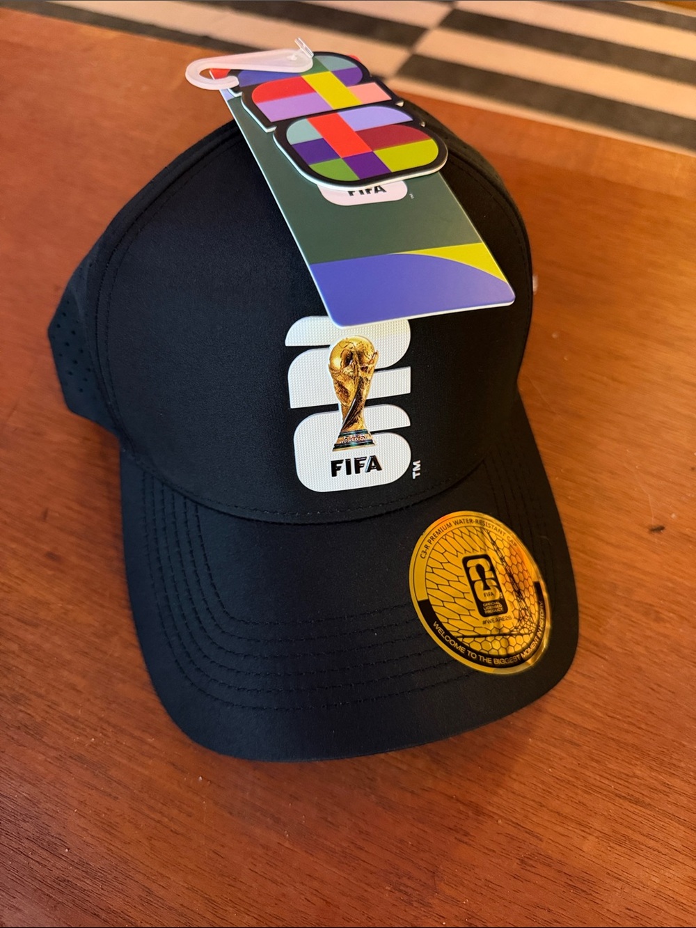 NEW Authentic FIFA World Cup Breathable Black Cap